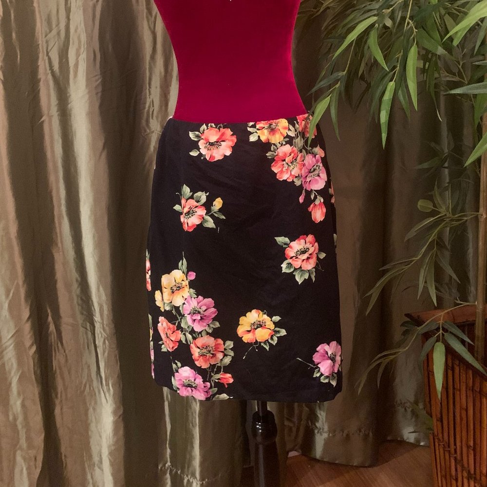 Skirt, Floral, Pencil Style, 20"